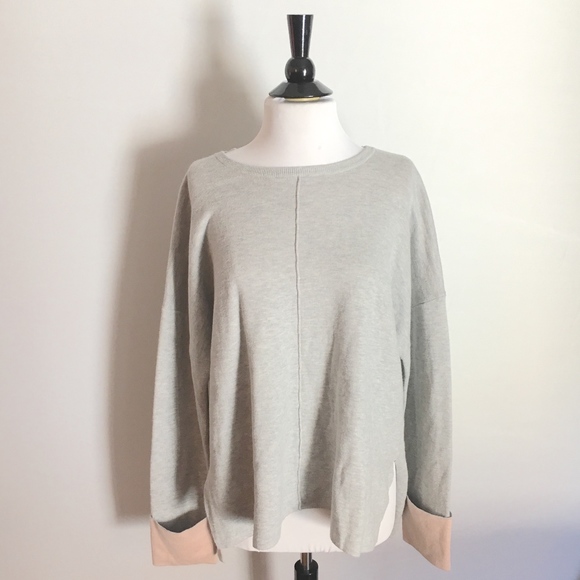 Dakini Sweaters - DAKINI Grey Long Sleeve Pullover Sweater Size XL